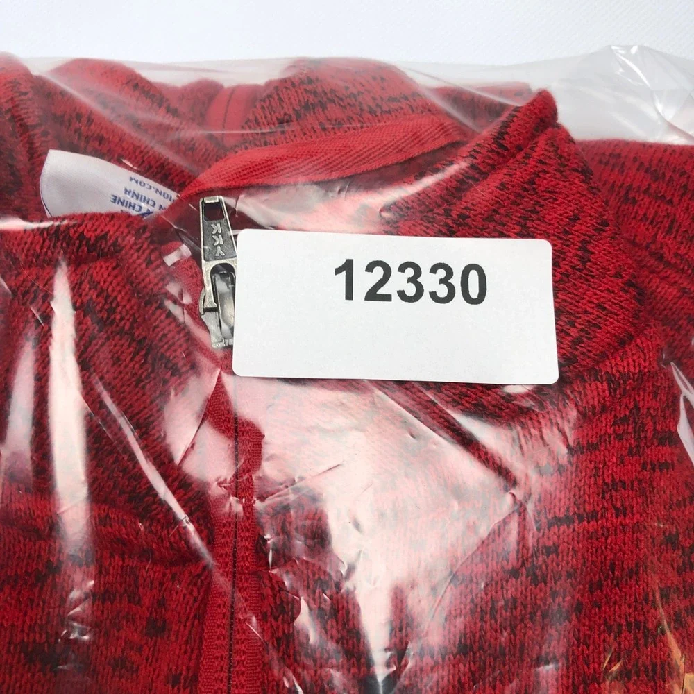 Champion Mens Maryland Terrapins Full Zip Fleece Jacket Red Heathered Large